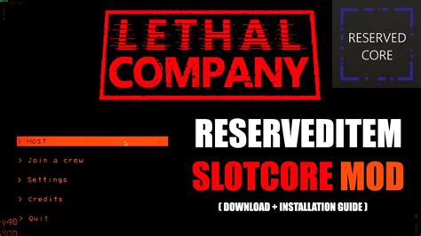 lethal company reserved item slot|How to Download ReservedItemSlotCore MOD to Lethal .